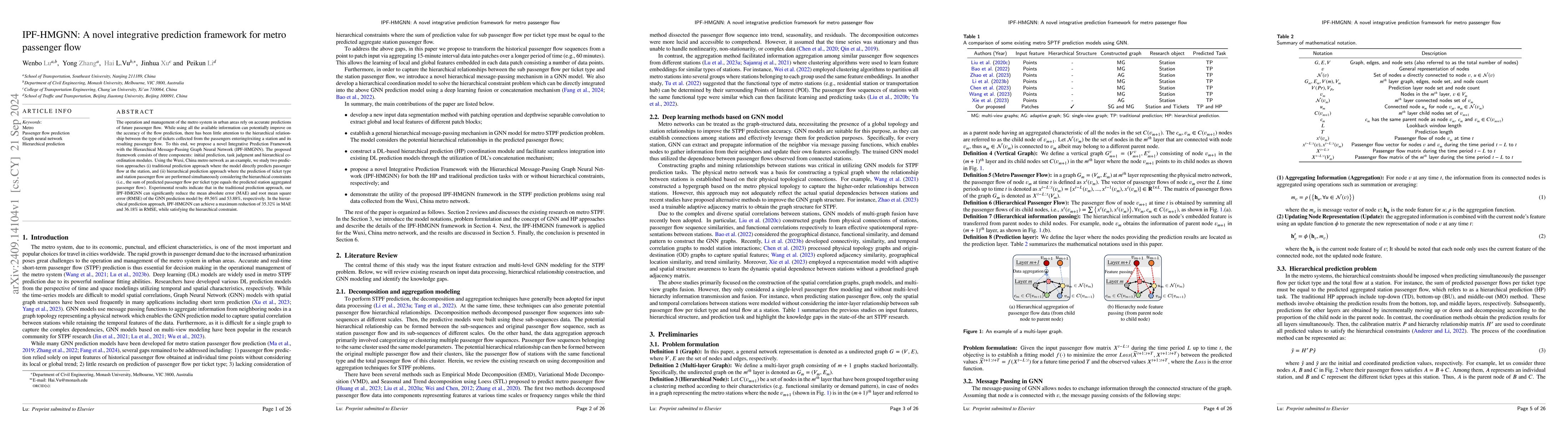 Thumbnail for IPF-HMGNN: A novel integrative prediction framework for metro passenger
  flow