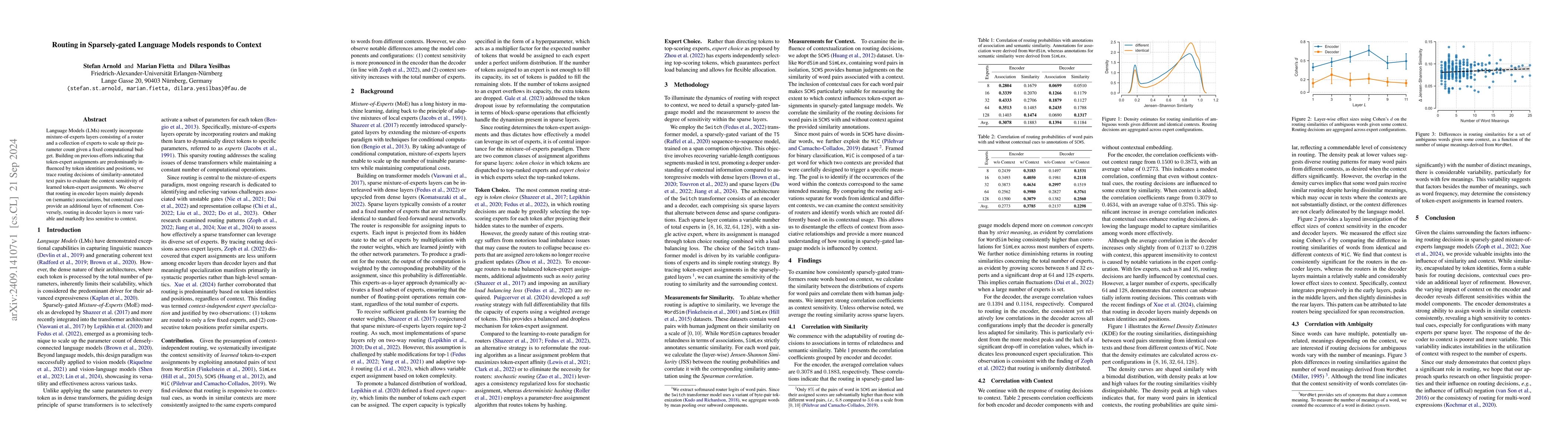 Thumbnail for Routing in Sparsely-gated Language Models responds to Context