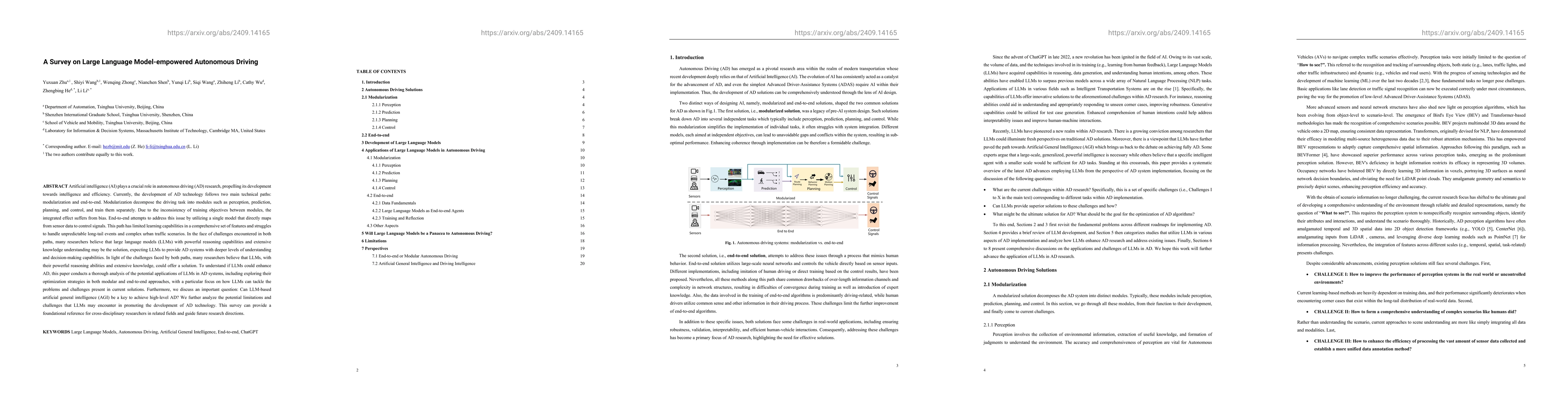 Thumbnail for Will Large Language Models be a Panacea to Autonomous Driving?