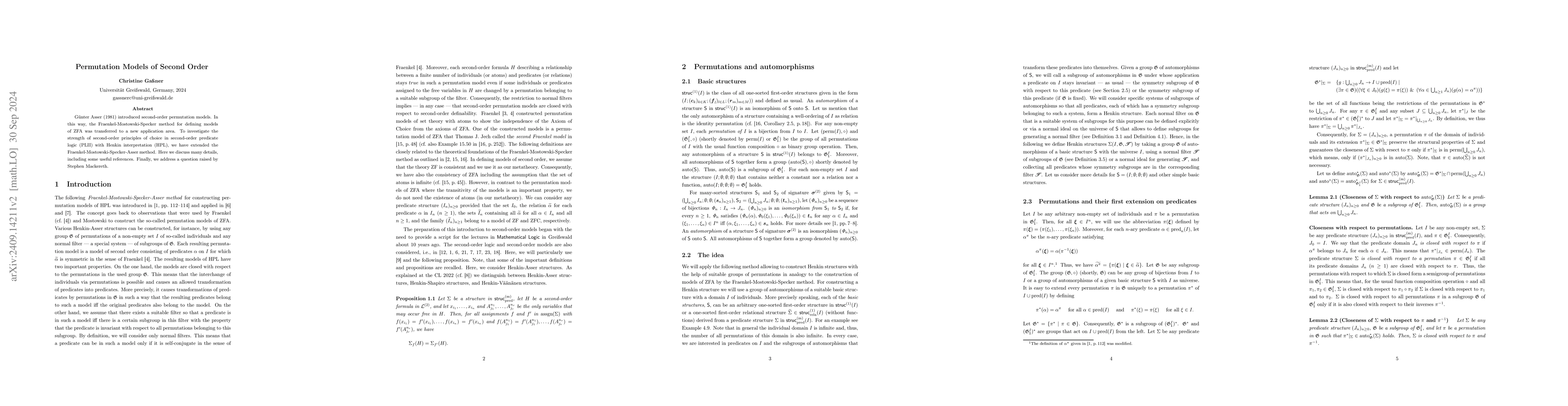 Thumbnail for Permutation Models of Second Order