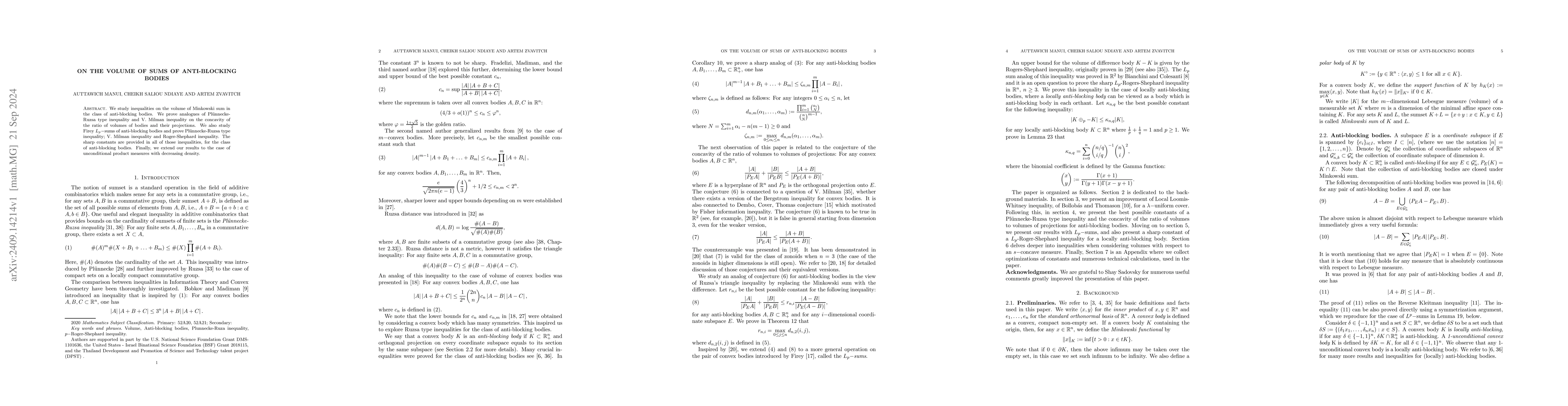 Thumbnail for On the volume of sums of anti-blocking bodies