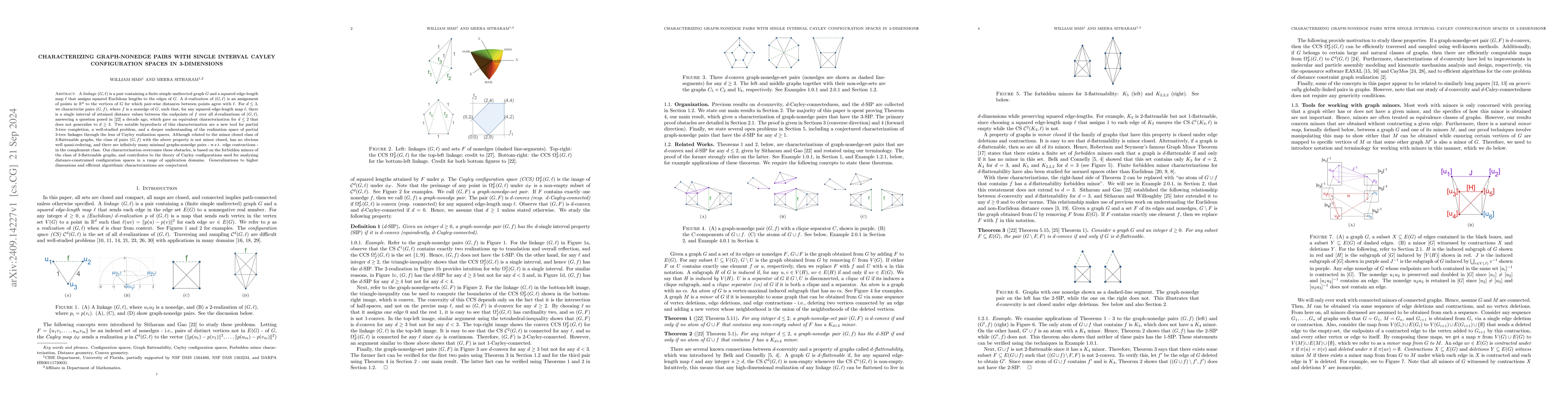 Thumbnail for Characterizing graph-nonedge pairs with single interval Cayley
  configuration spaces in 3-dimensions