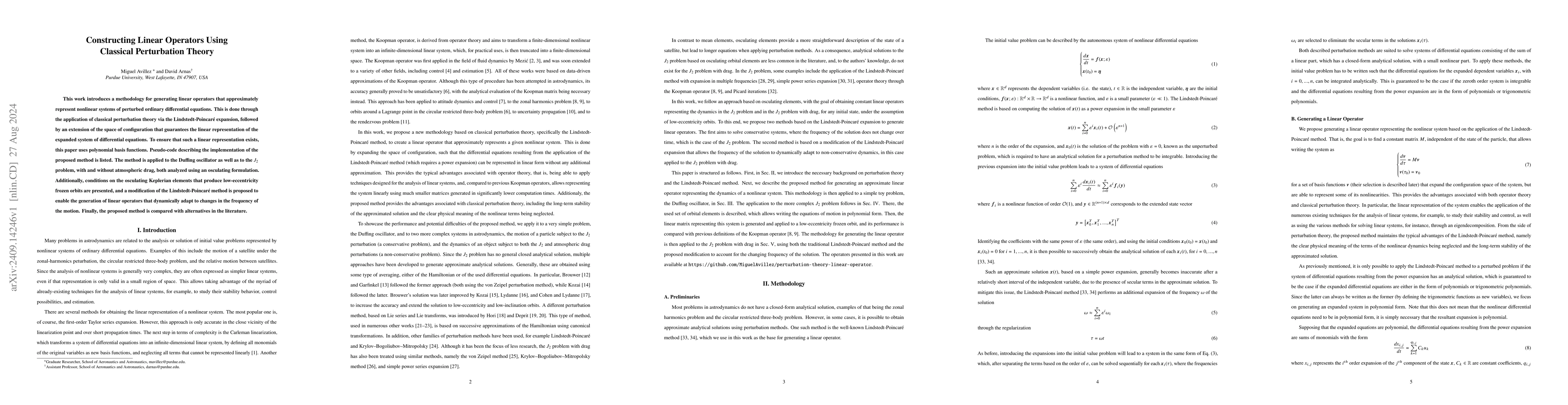 Thumbnail for Constructing Linear Operators Using Classical Perturbation Theory