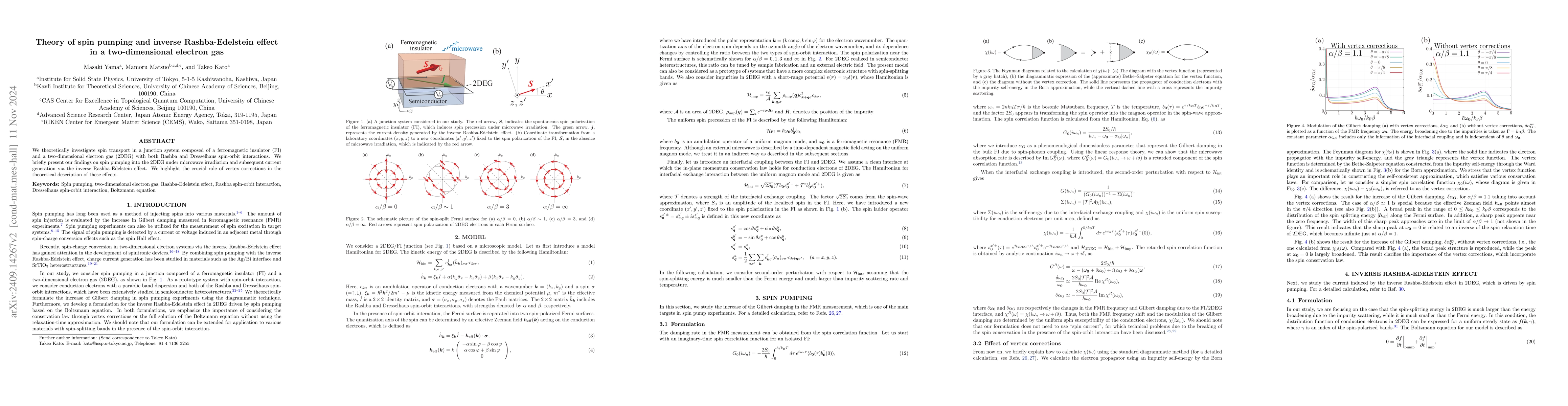 Thumbnail for Theory of spin pumping and inverse Rashba-Edelstein effect in a
  two-dimensional electron gas