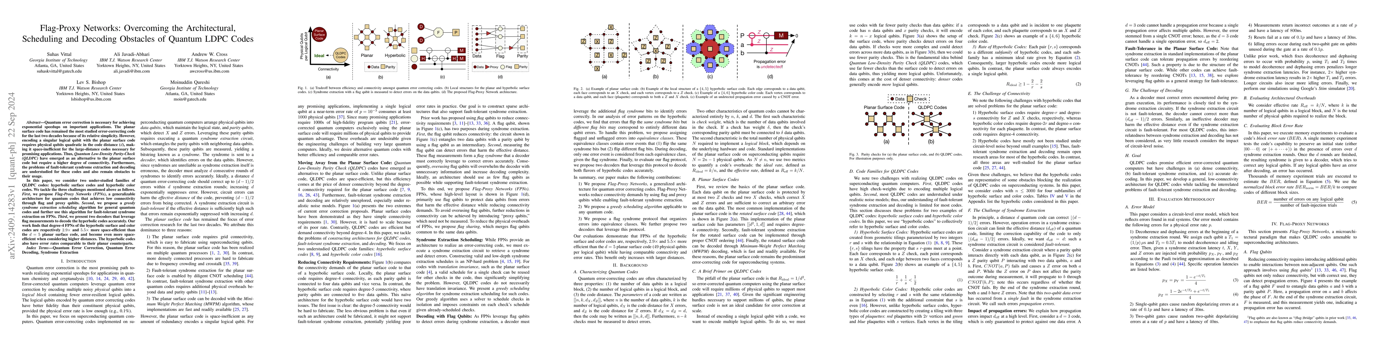 Thumbnail for Flag Proxy Networks: Tackling the Architectural, Scheduling, and
  Decoding Obstacles of Quantum LDPC codes