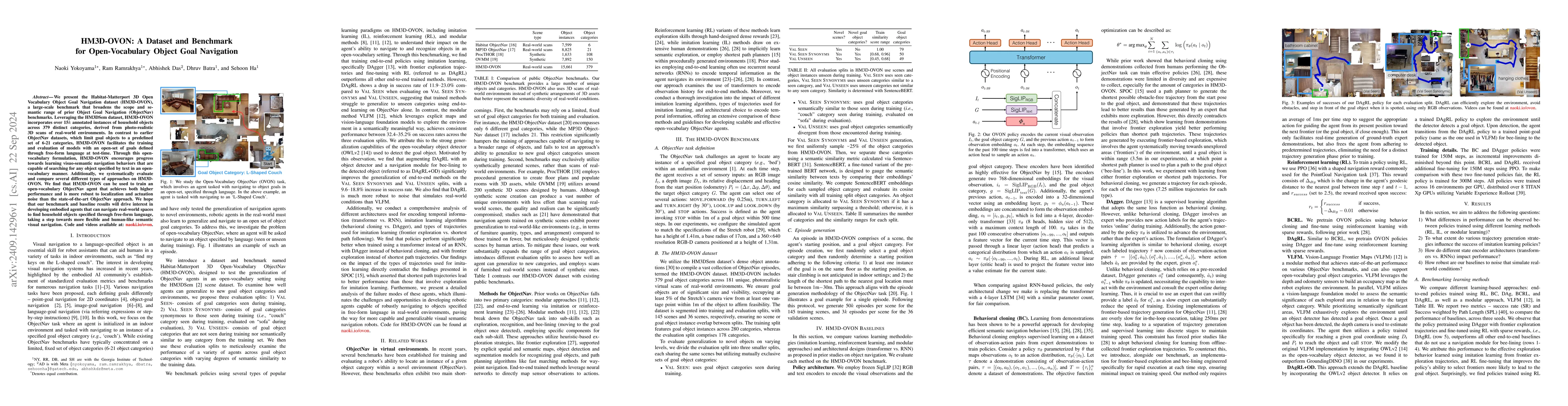 Thumbnail for HM3D-OVON: A Dataset and Benchmark for Open-Vocabulary Object Goal
  Navigation