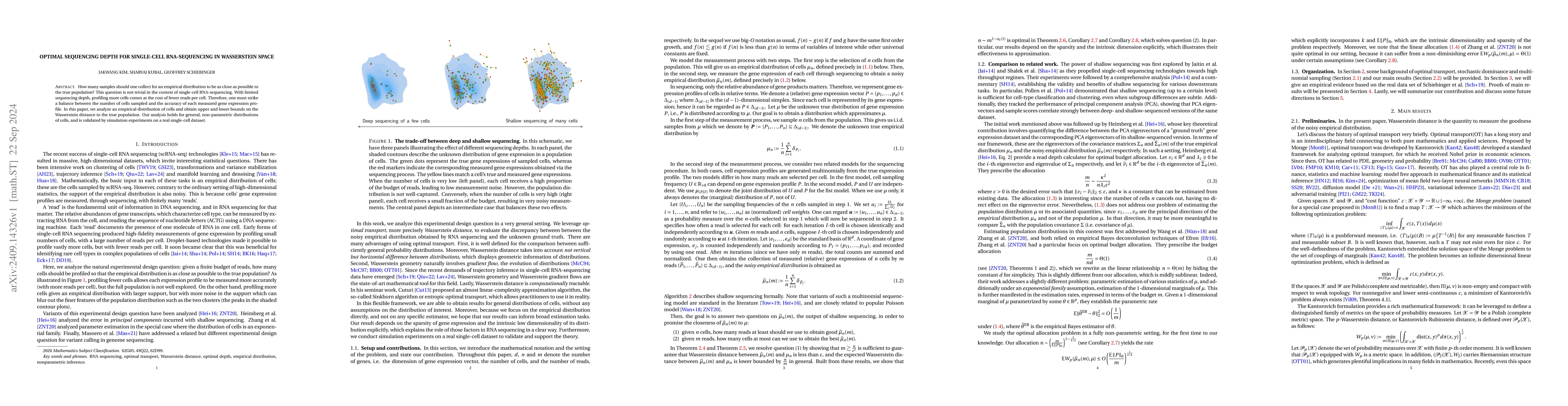 Thumbnail for Optimal sequencing depth for single-cell RNA-sequencing in Wasserstein
  space