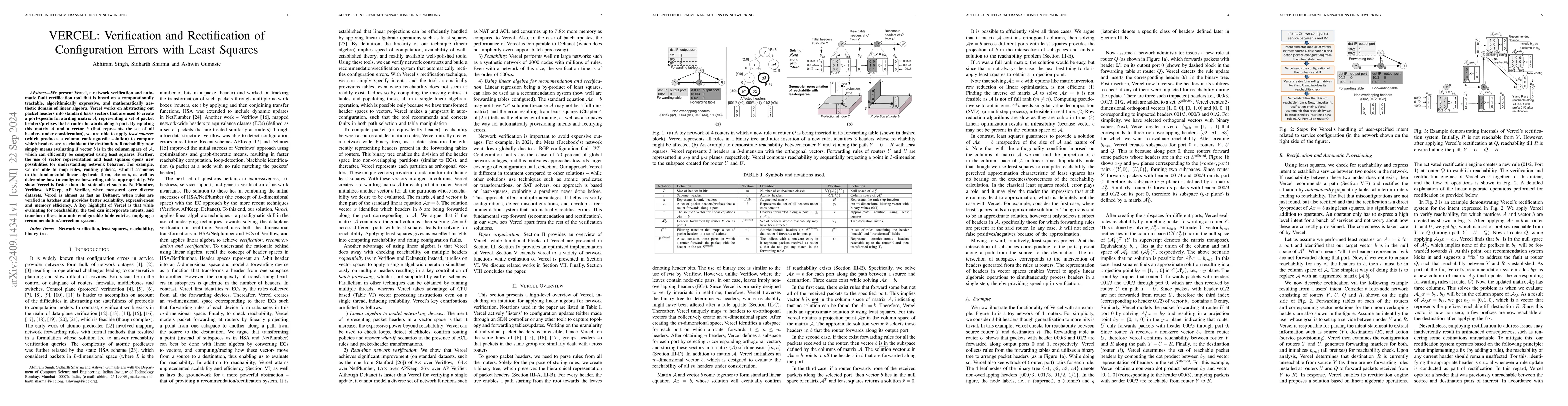 Thumbnail for VERCEL: Verification and Rectification of Configuration Errors with
  Least Squares