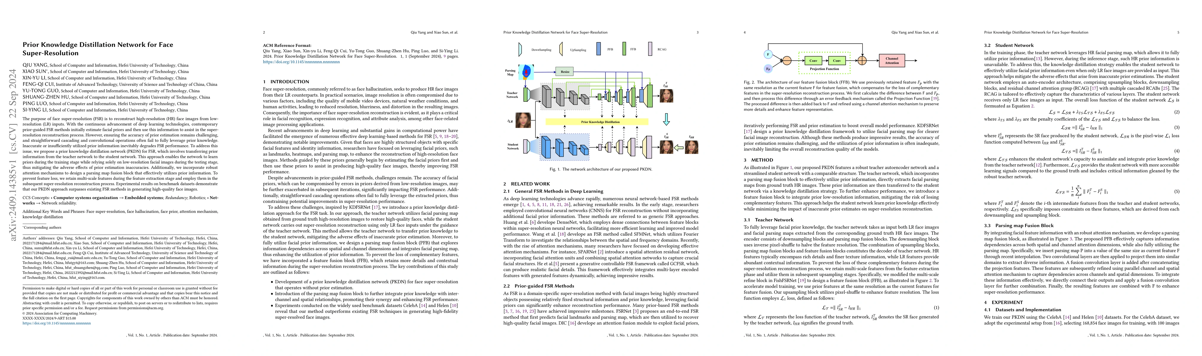 Thumbnail for Prior Knowledge Distillation Network for Face Super-Resolution