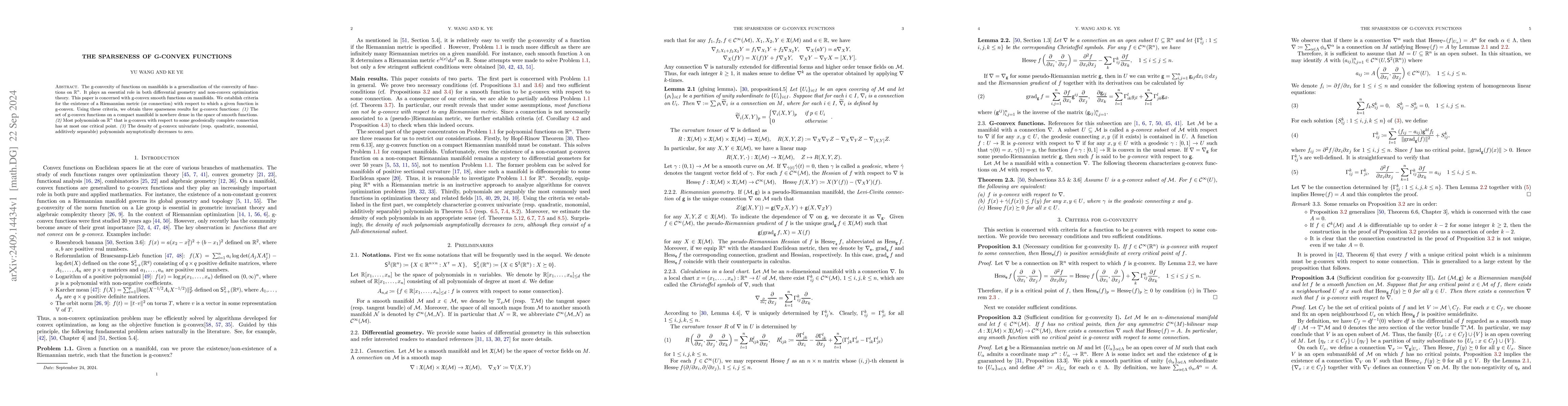 Thumbnail for The sparseness of g-convex functions