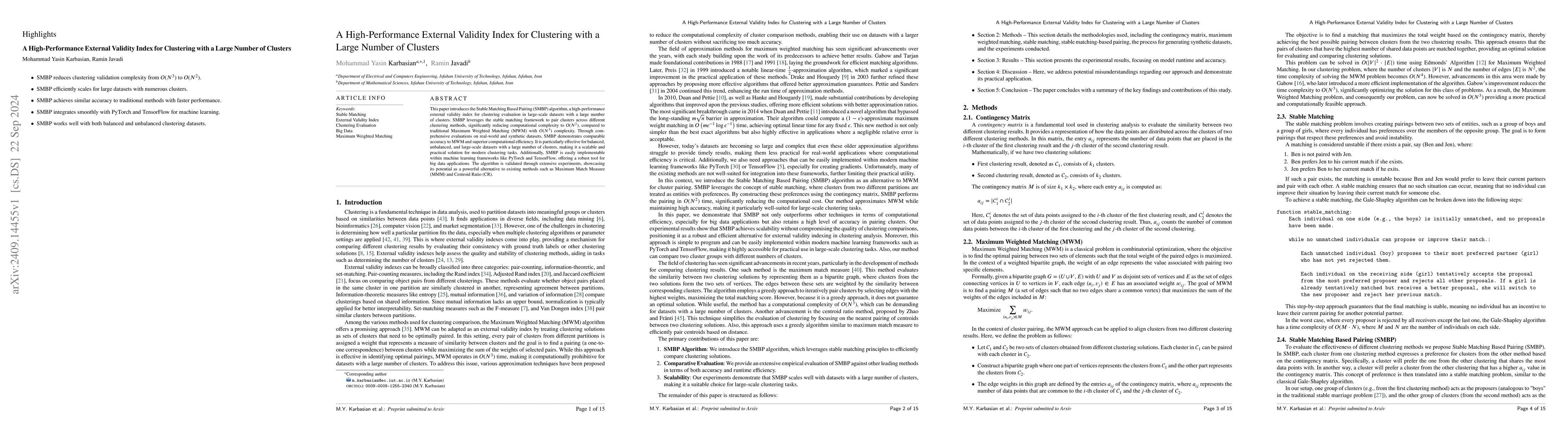 Thumbnail for A High-Performance External Validity Index for Clustering with a Large
  Number of Clusters