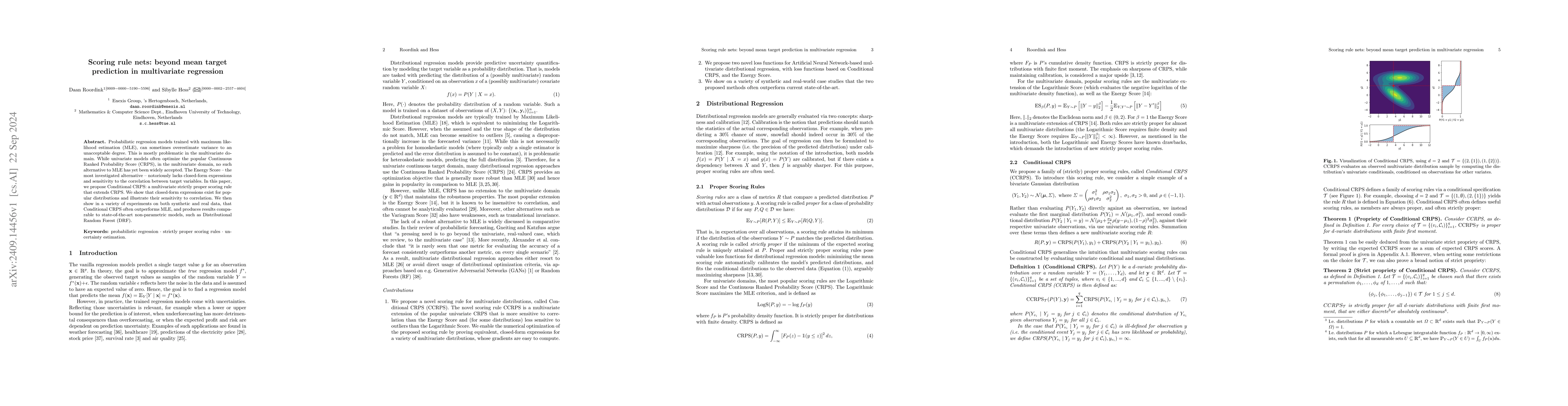 Thumbnail for Scoring rule nets: beyond mean target prediction in multivariate
  regression