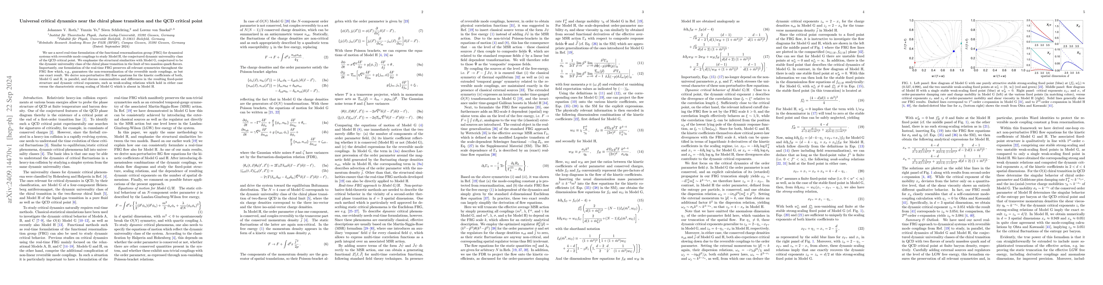 Thumbnail for Universal critical dynamics near the chiral phase transition and the QCD
  critical point