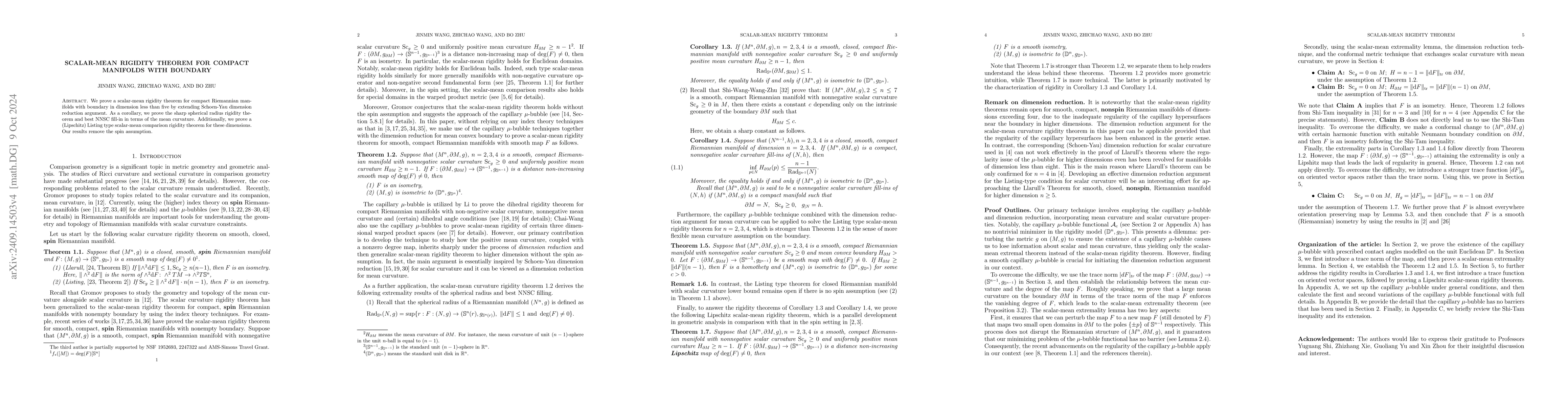Thumbnail for Scalar-mean rigidity theorem for compact manifolds with boundary
