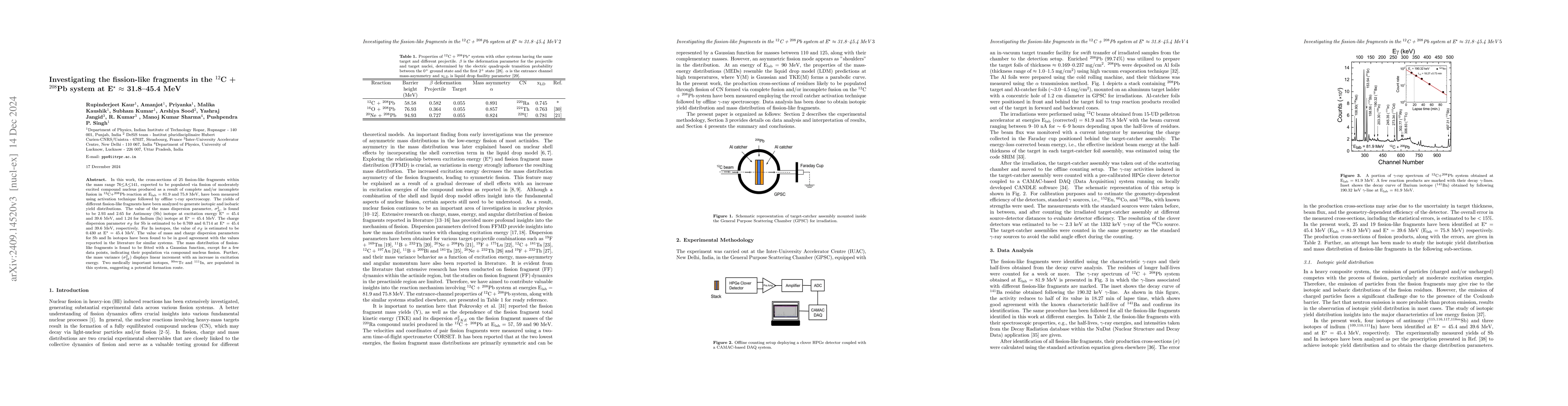 Thumbnail for Investigating the fission-like fragments in the $^{12}$C + $^{208}$Pb
  system at E$^{\star}$ $\approx$ 31.8--45.4 MeV