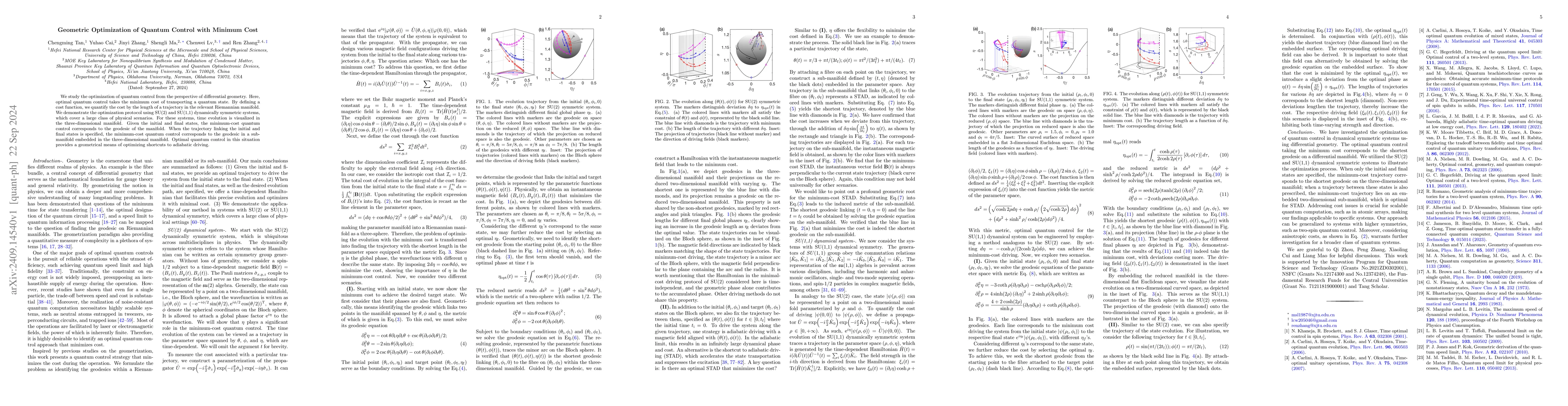 Thumbnail for Geometric Optimization of Quantum Control with Minimum Cost