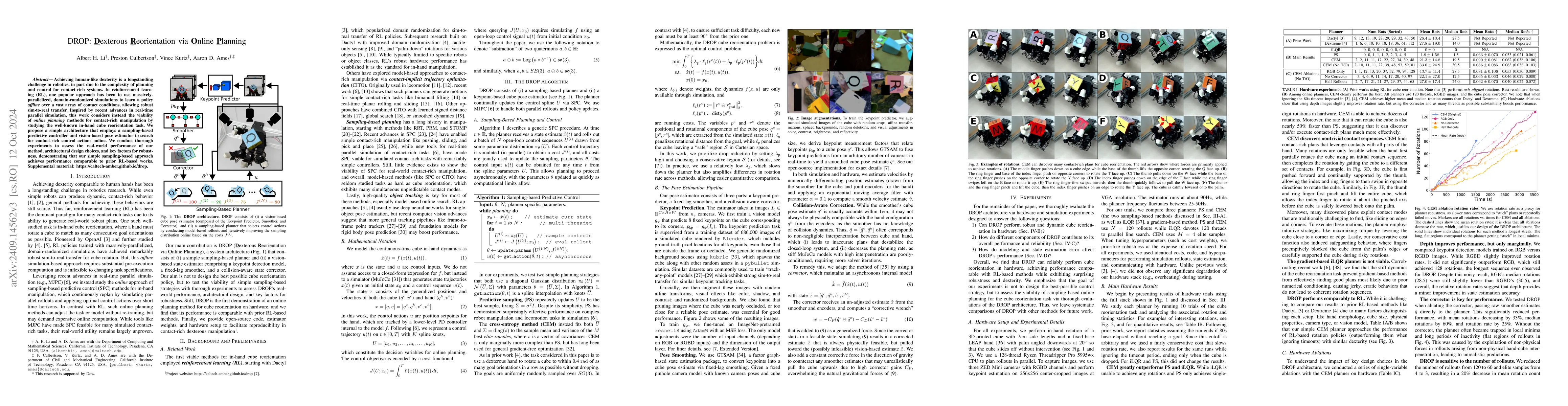 Thumbnail for DROP: Dexterous Reorientation via Online Planning