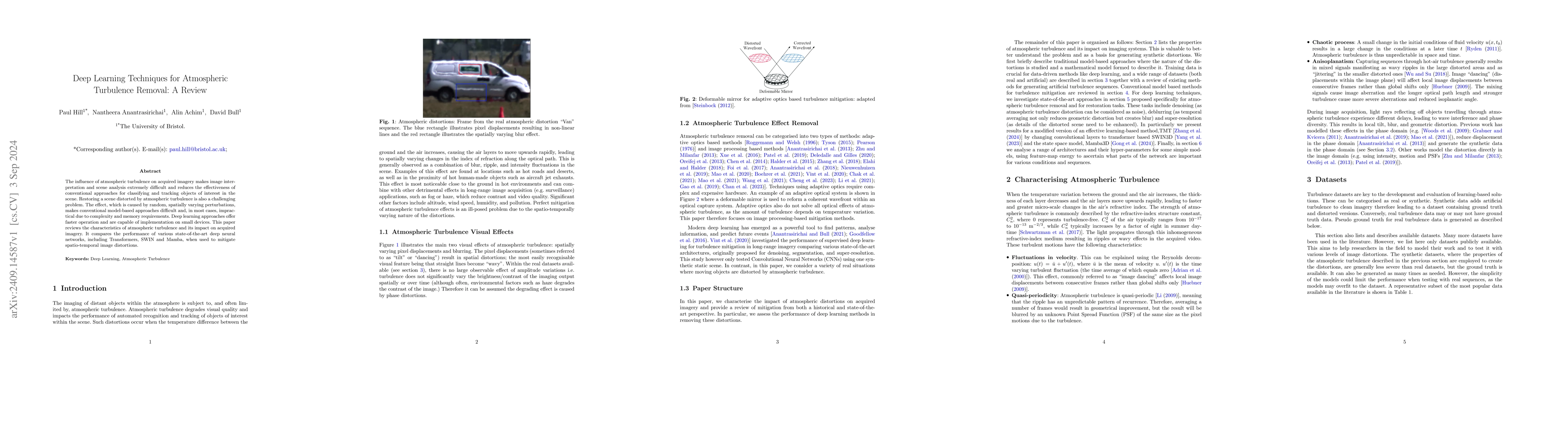 Thumbnail for Deep Learning Techniques for Atmospheric Turbulence Removal: A Review