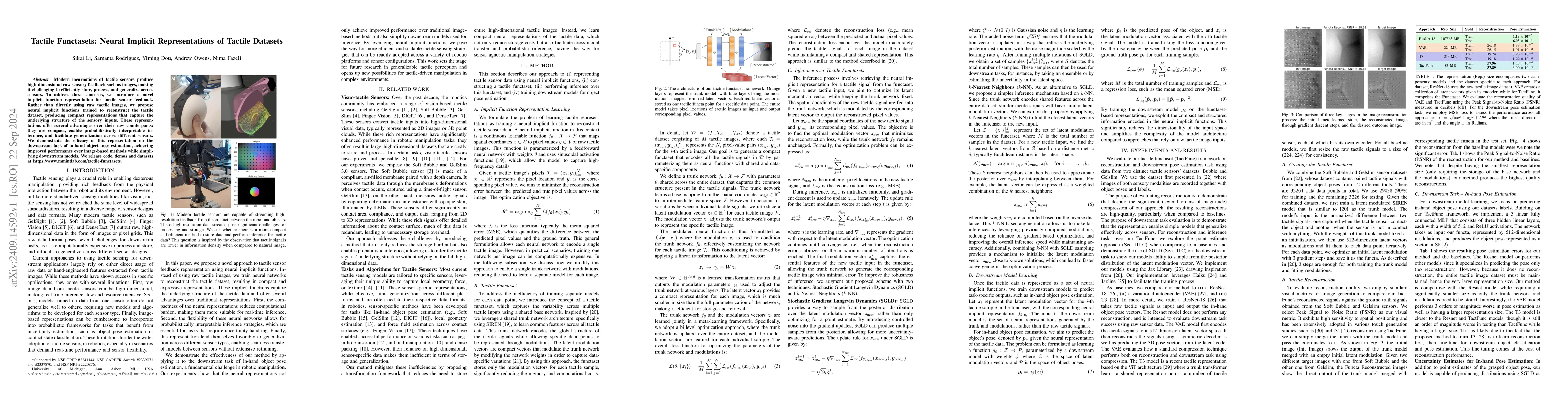 Thumbnail for Tactile Functasets: Neural Implicit Representations of Tactile Datasets