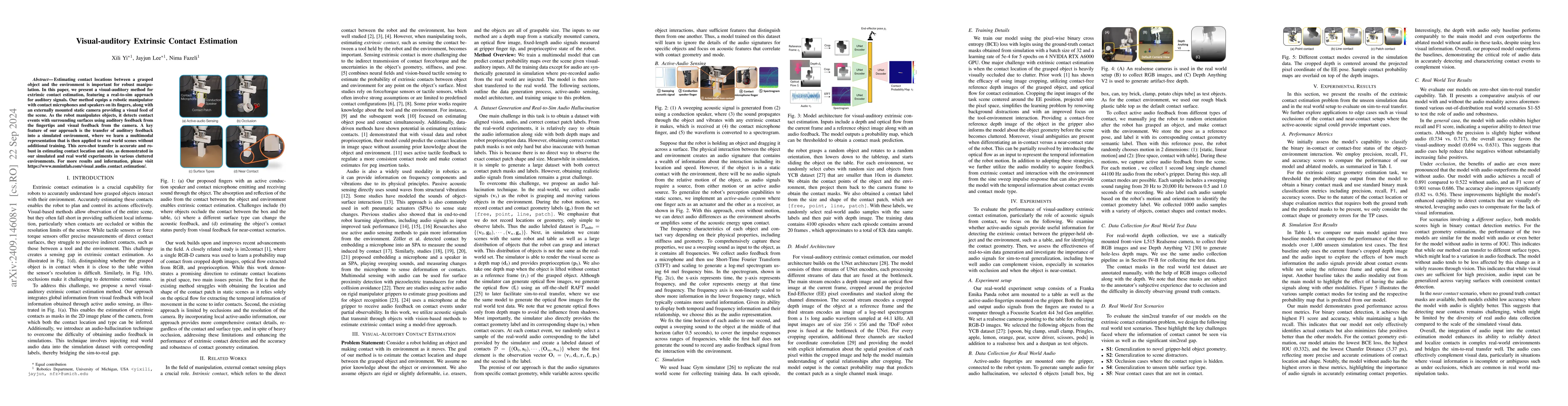 Thumbnail for Visual-auditory Extrinsic Contact Estimation
