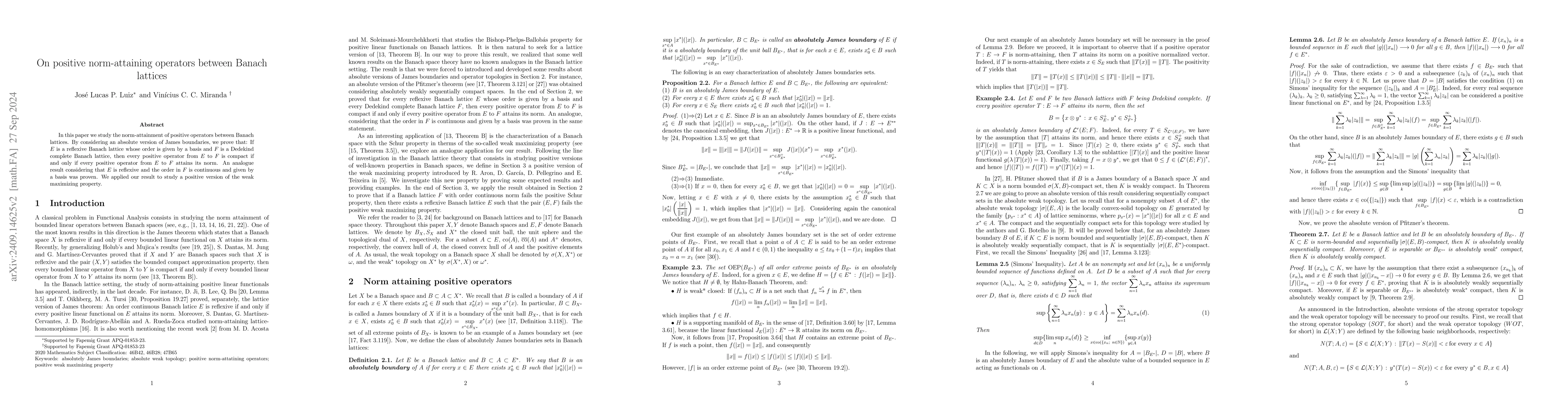 Thumbnail for On positive norm-attaining operators between Banach lattices