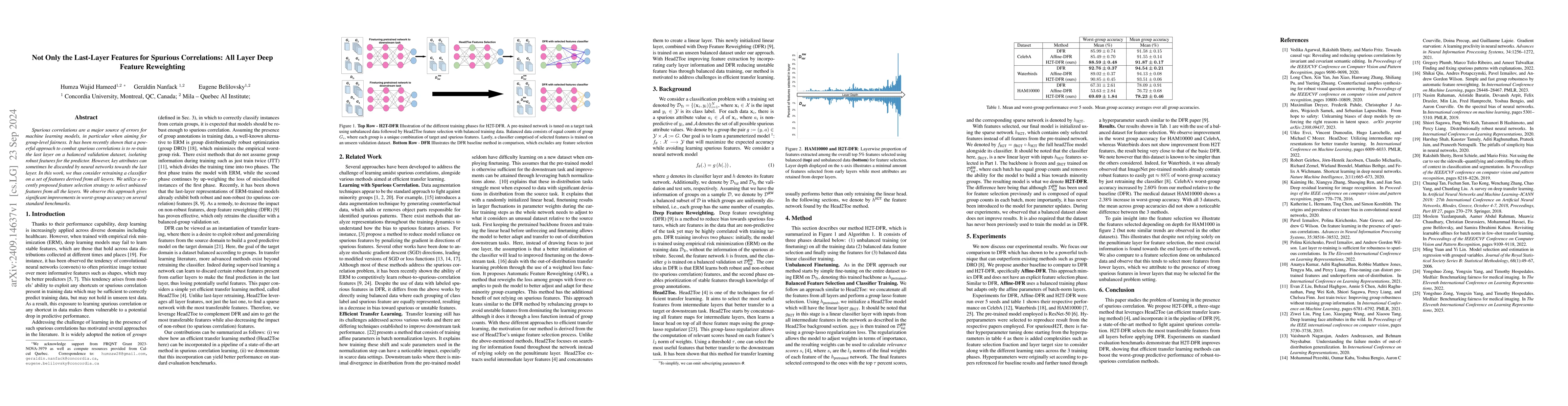 Thumbnail for Not Only the Last-Layer Features for Spurious Correlations: All Layer
  Deep Feature Reweighting