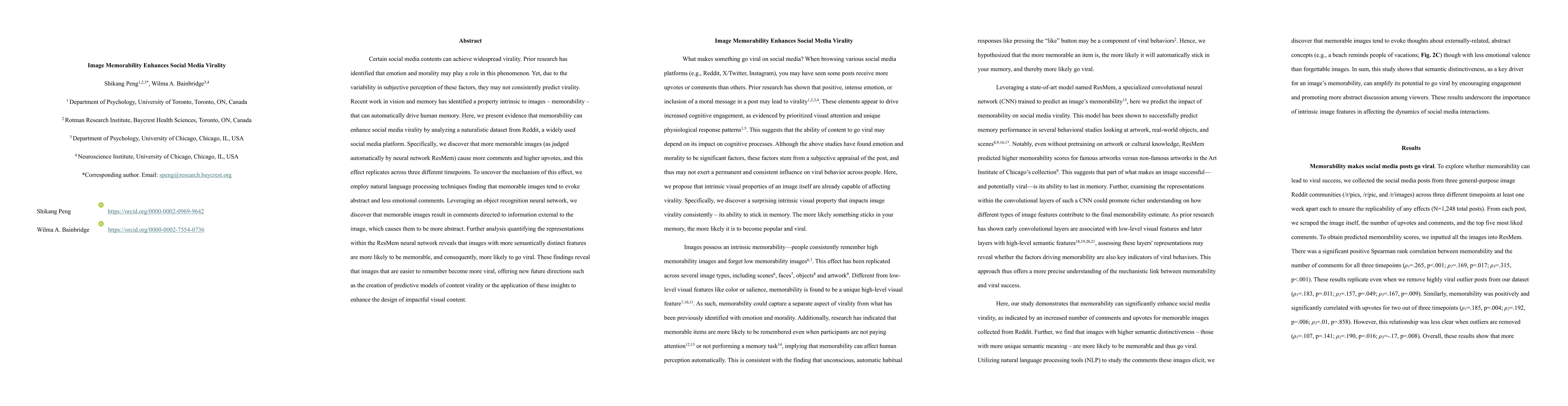 Thumbnail for Image memorability enhances social media virality