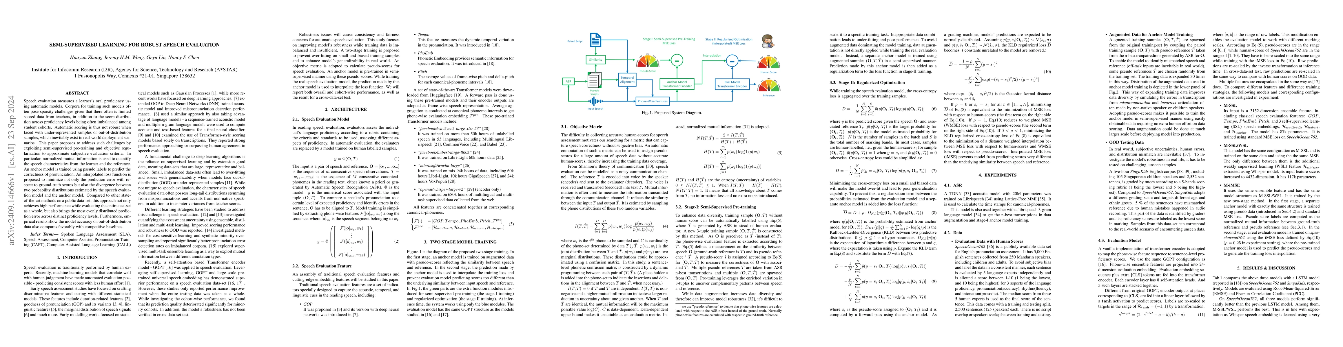 Thumbnail for Semi-supervised Learning For Robust Speech Evaluation