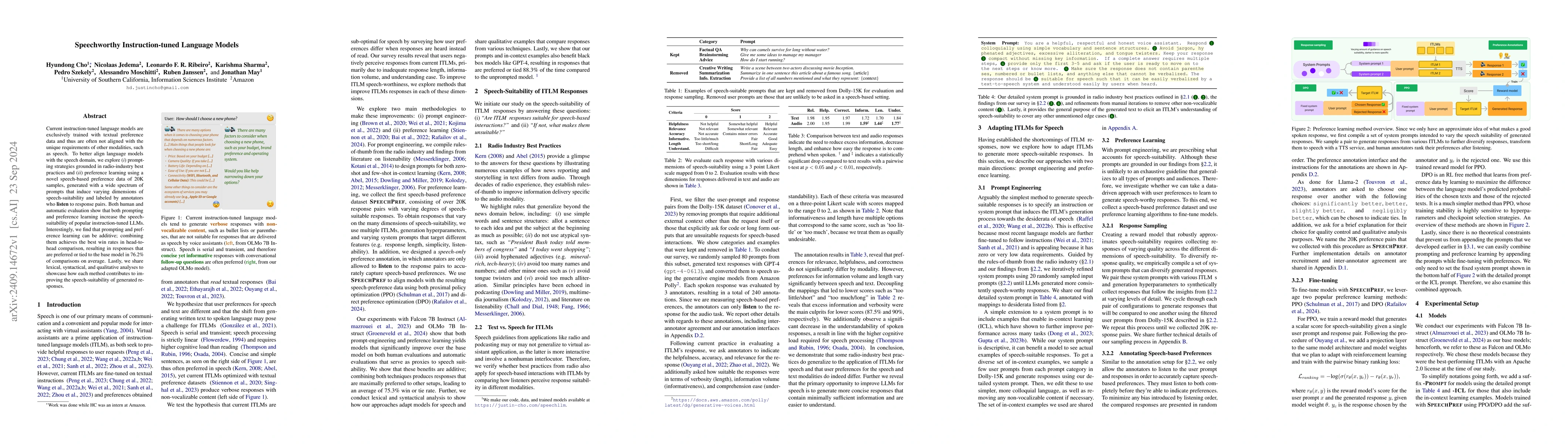 Thumbnail for Speechworthy Instruction-tuned Language Models