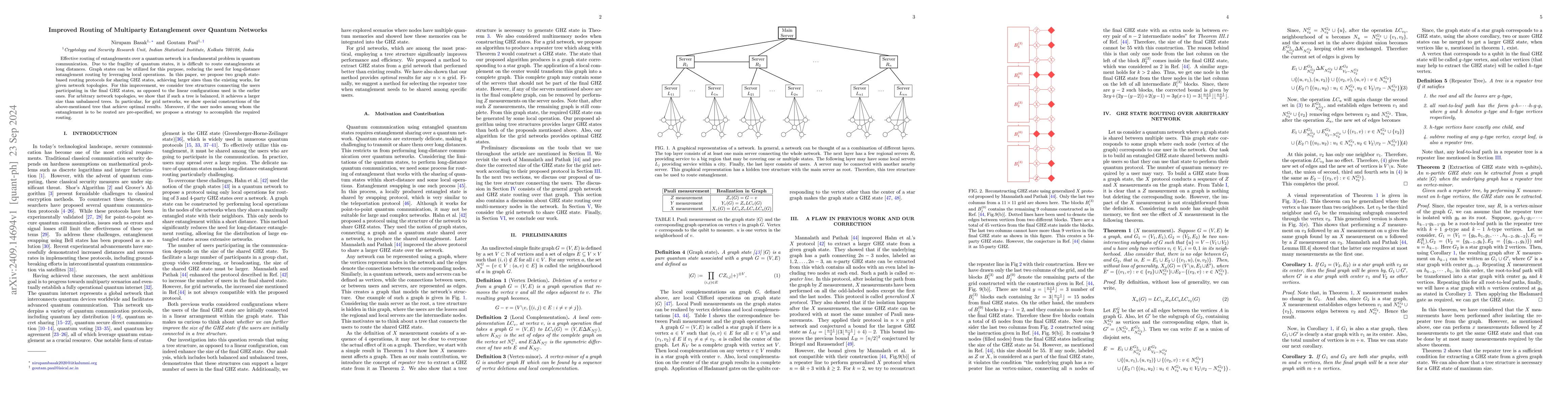 Thumbnail for Improved Routing of Multiparty Entanglement over Quantum Networks