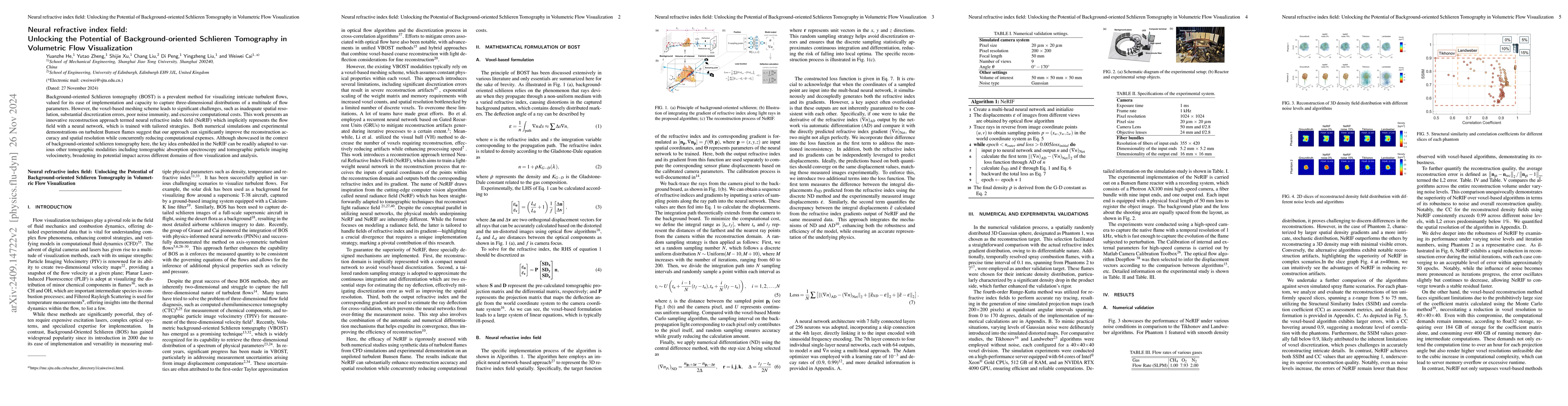 Thumbnail for Neural refractive index field: Unlocking the Potential of
  Background-oriented Schlieren Tomography in Volumetric Flow Visualization