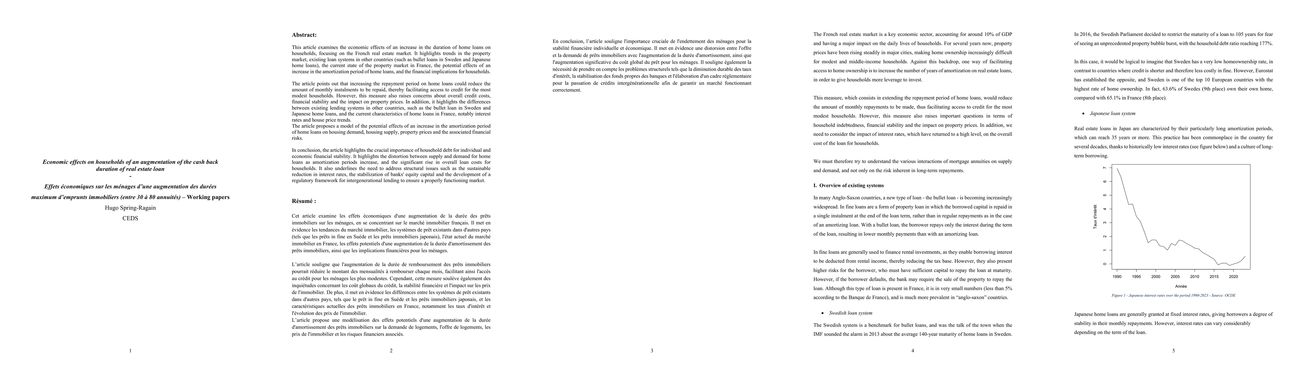 Thumbnail for Economic effects on households of an augmentation of the cash back
  duration of real estate loan
