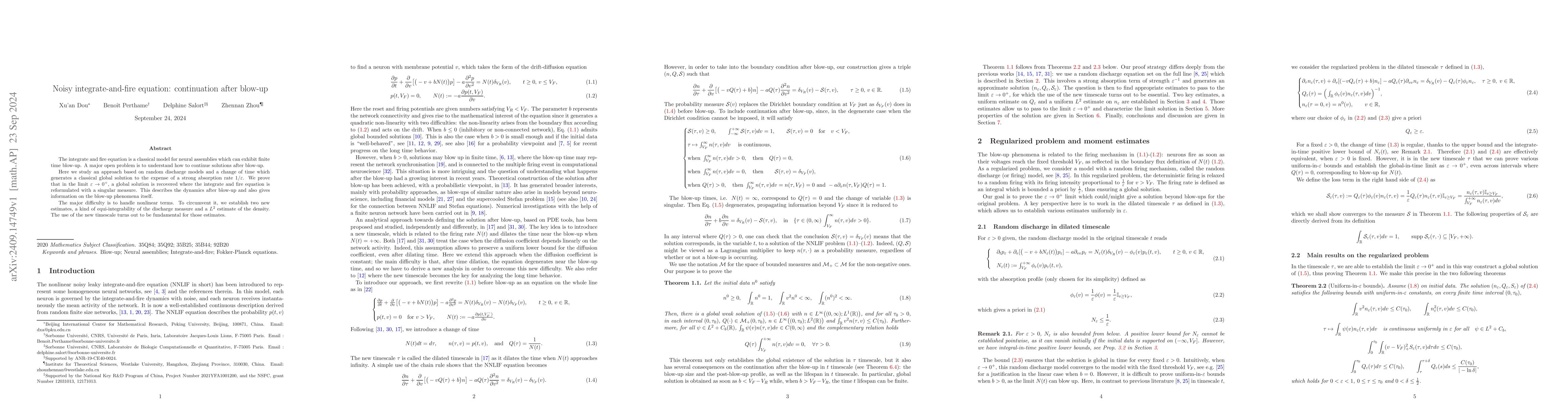 Thumbnail for Noisy integrate-and-fire equation: continuation after blow-up