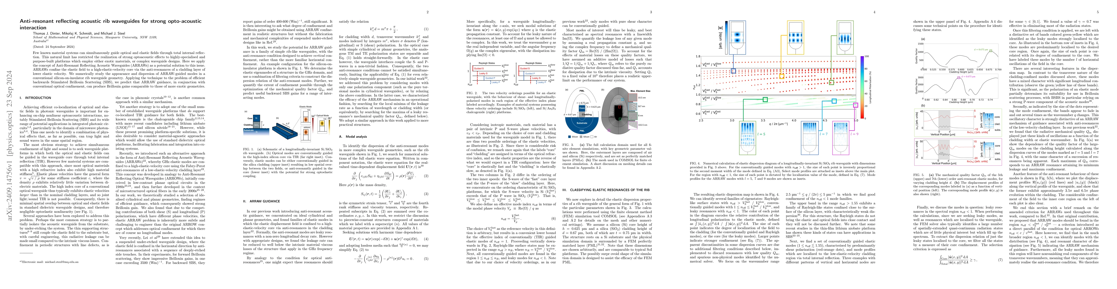 Thumbnail for Anti-resonant reflecting acoustic rib waveguides for strong
  opto-acoustic interaction