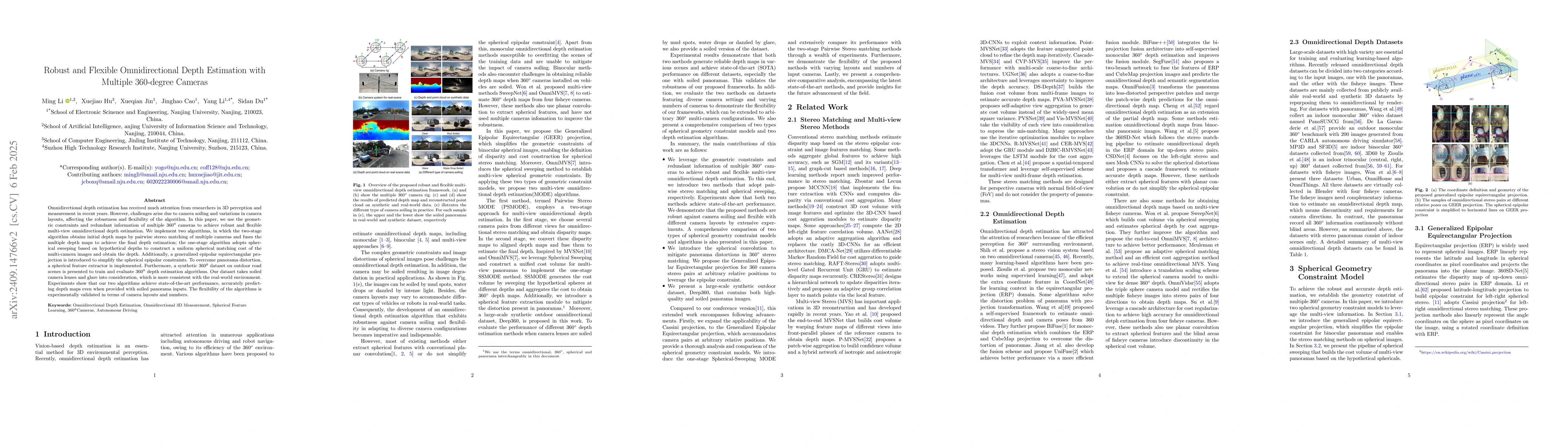 Thumbnail for Robust and Flexible Omnidirectional Depth Estimation with Multiple
  360° Cameras