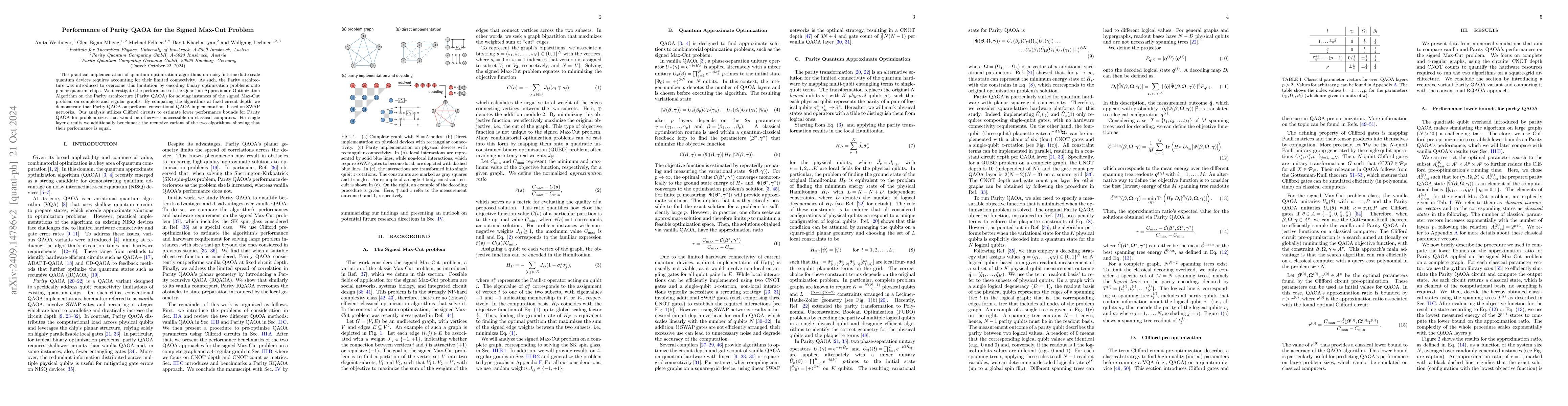 Thumbnail for Performance of Parity QAOA for the Signed Max-Cut Problem