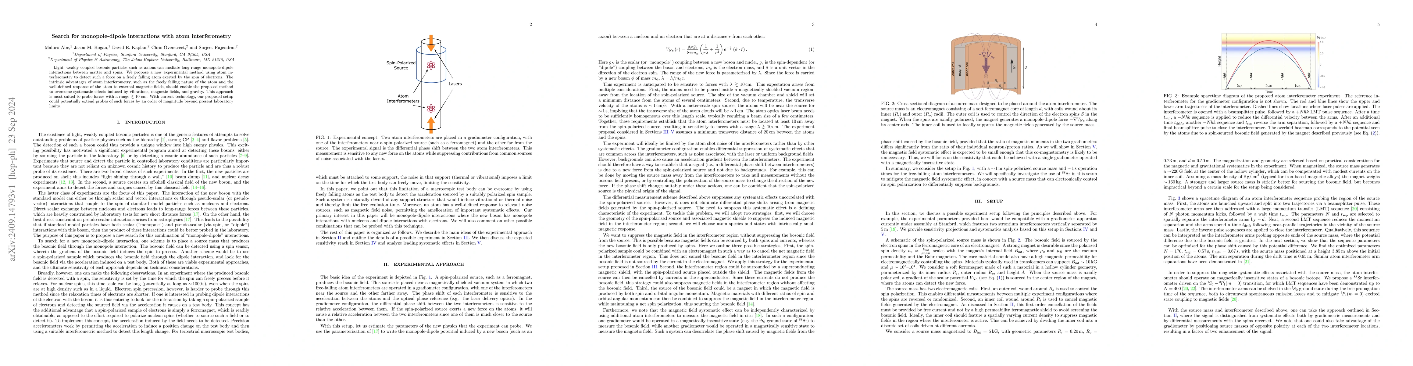 Thumbnail for Search for monopole-dipole interactions with atom interferometry