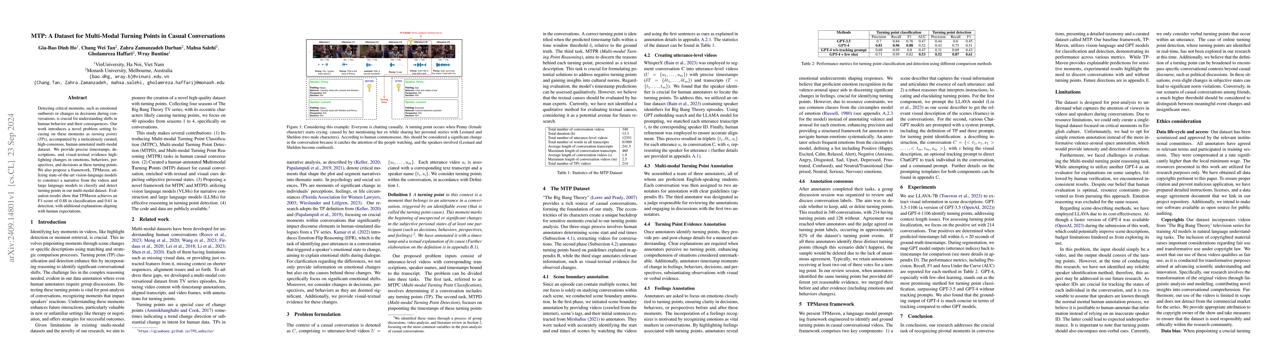 Thumbnail for MTP: A Dataset for Multi-Modal Turning Points in Casual Conversations