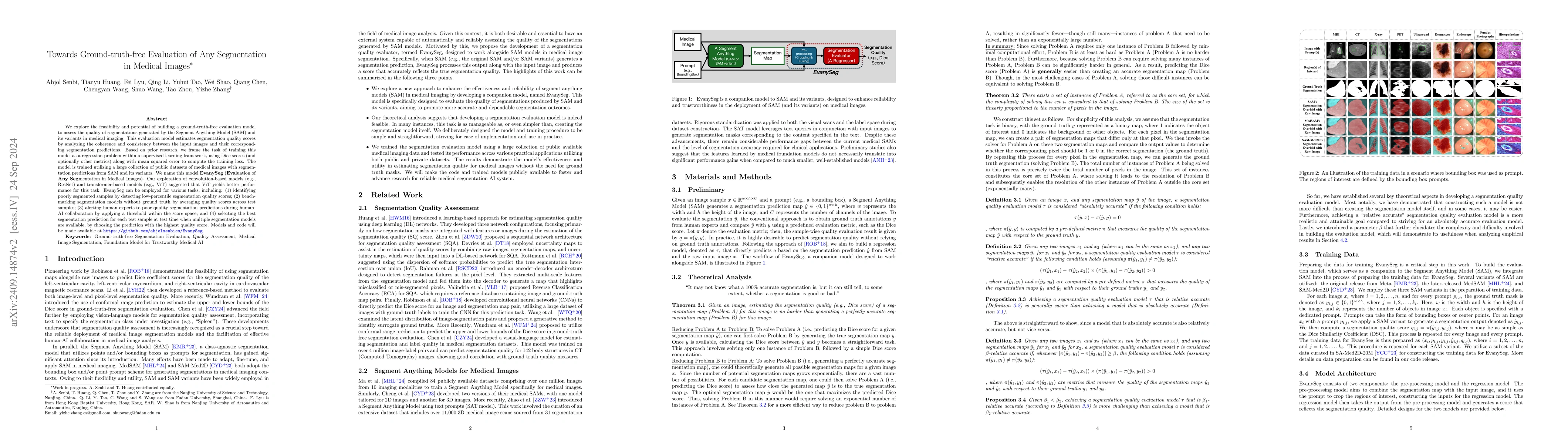 Thumbnail for Towards Ground-truth-free Evaluation of Any Segmentation in Medical
  Images