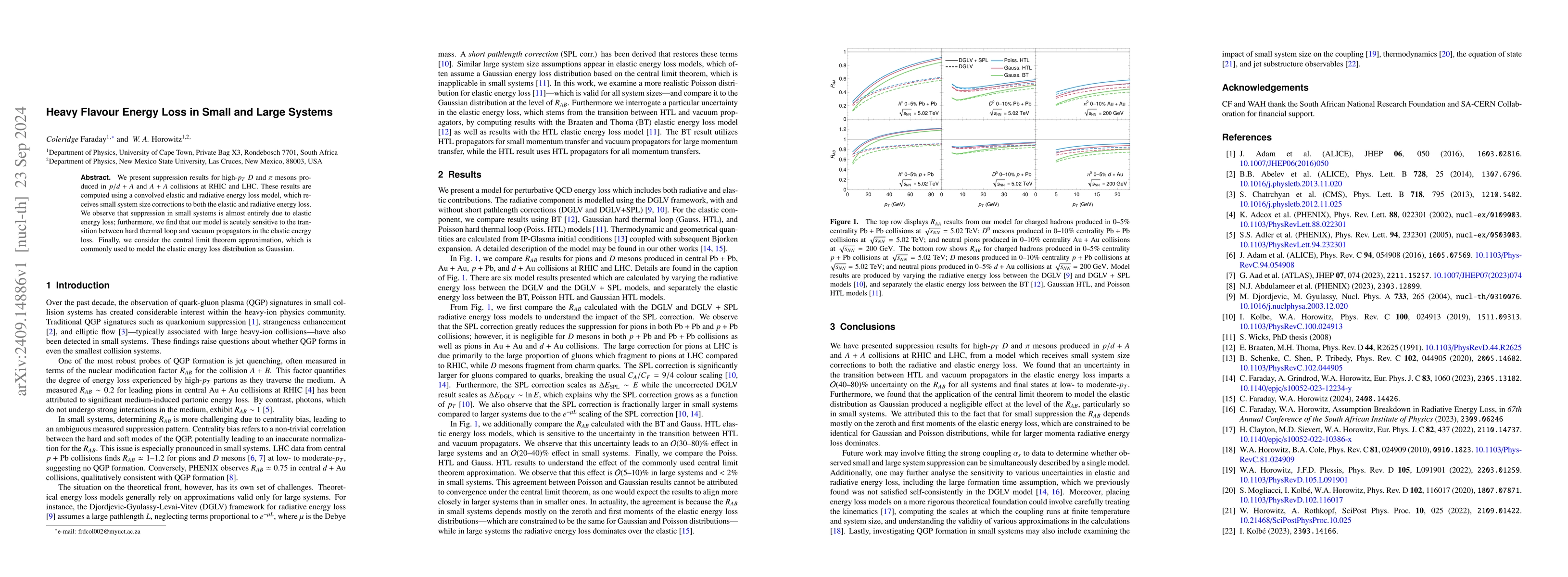 Thumbnail for Heavy Flavour Energy Loss in Small and Large Systems