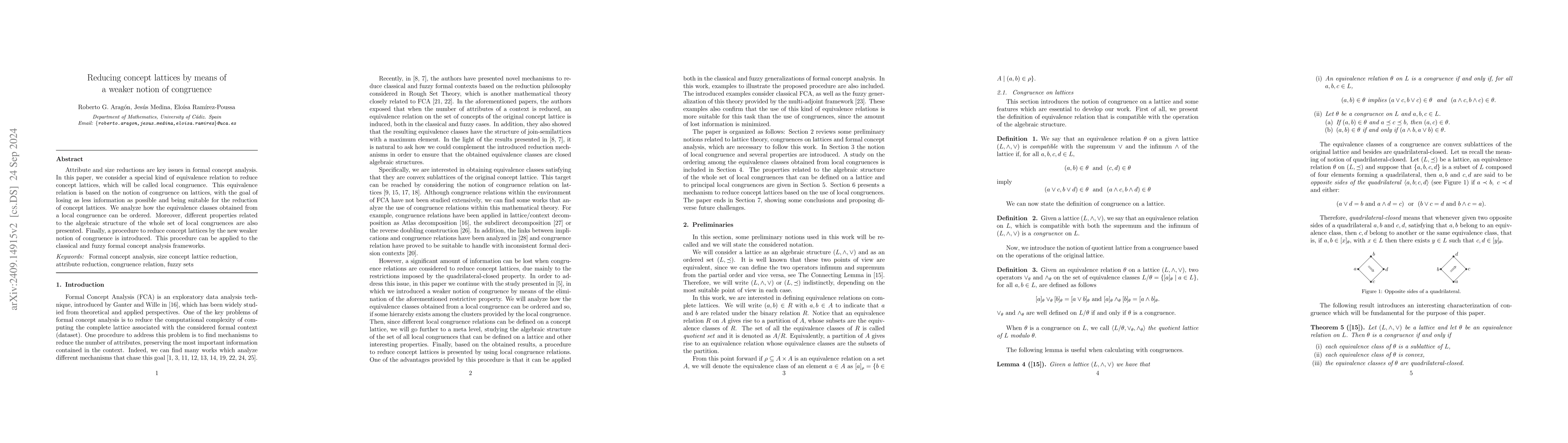 Thumbnail for Reducing concept lattices by means of a weaker notion of congruence