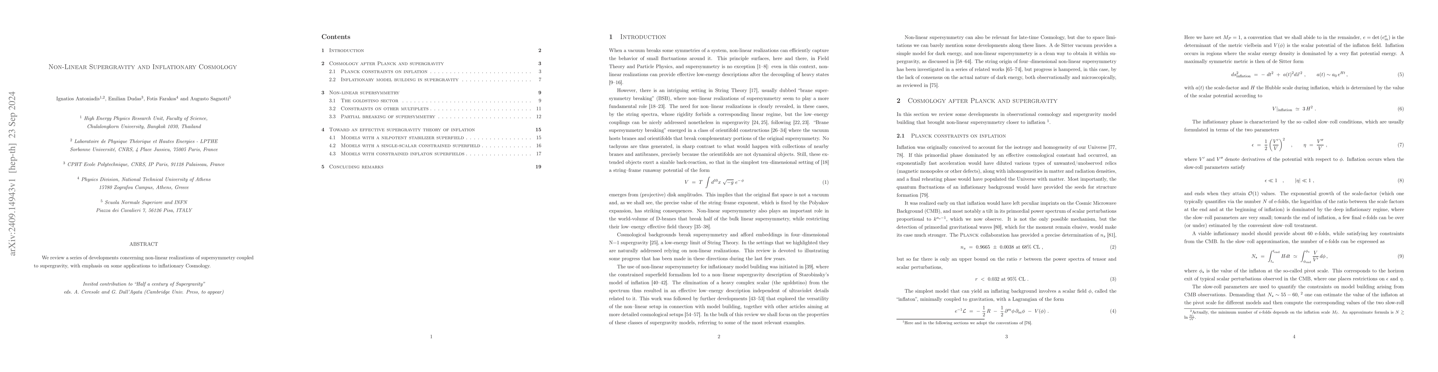 Thumbnail for Non-Linear Supergravity and Inflationary Cosmology