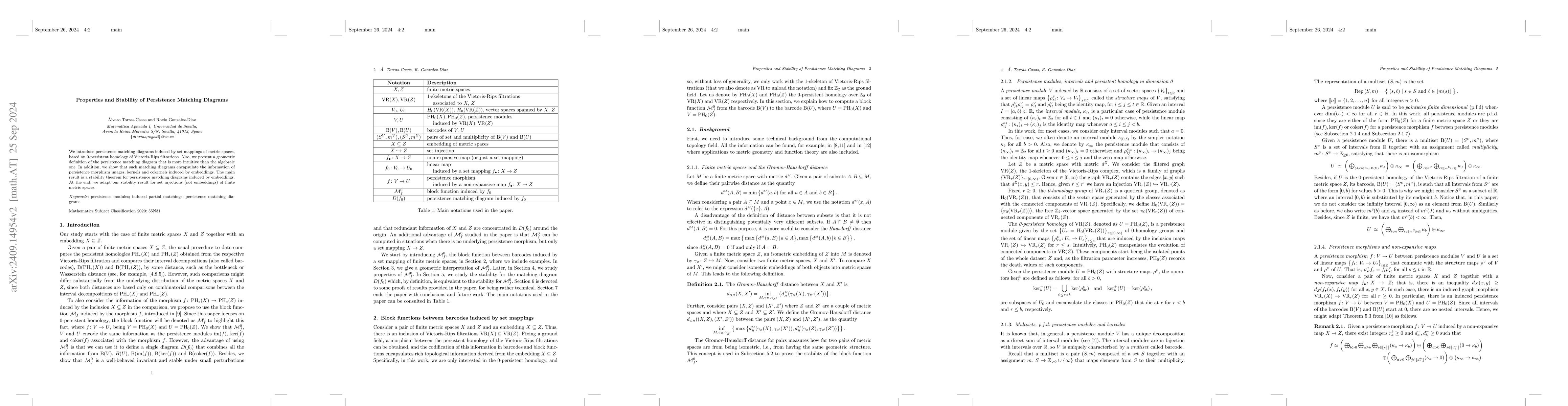 Thumbnail for Properties and Stability of Persistence Matching Diagrams