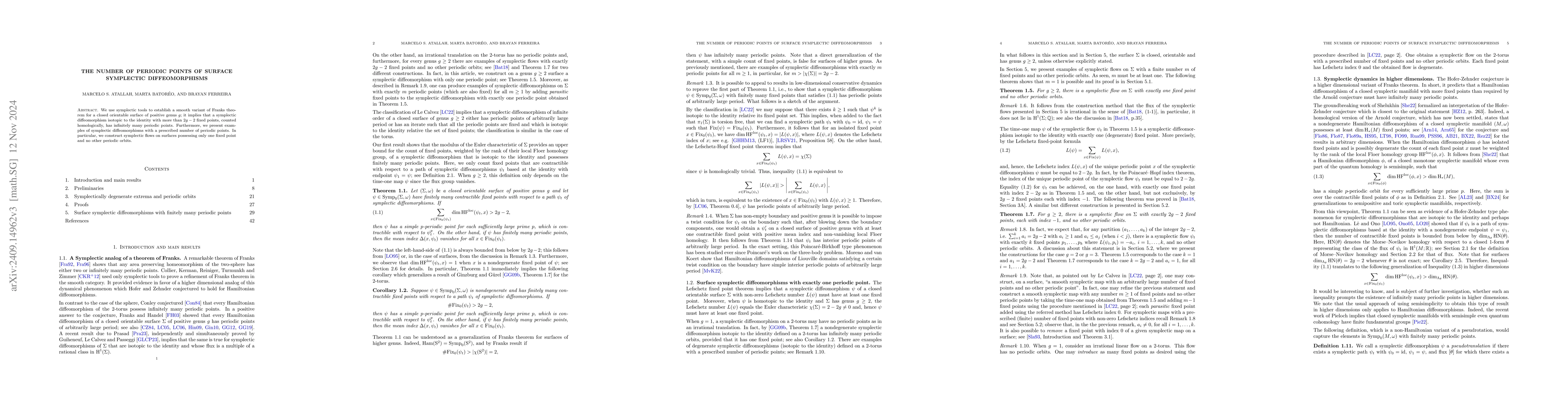 Thumbnail for The number of periodic points of surface symplectic diffeomorphisms