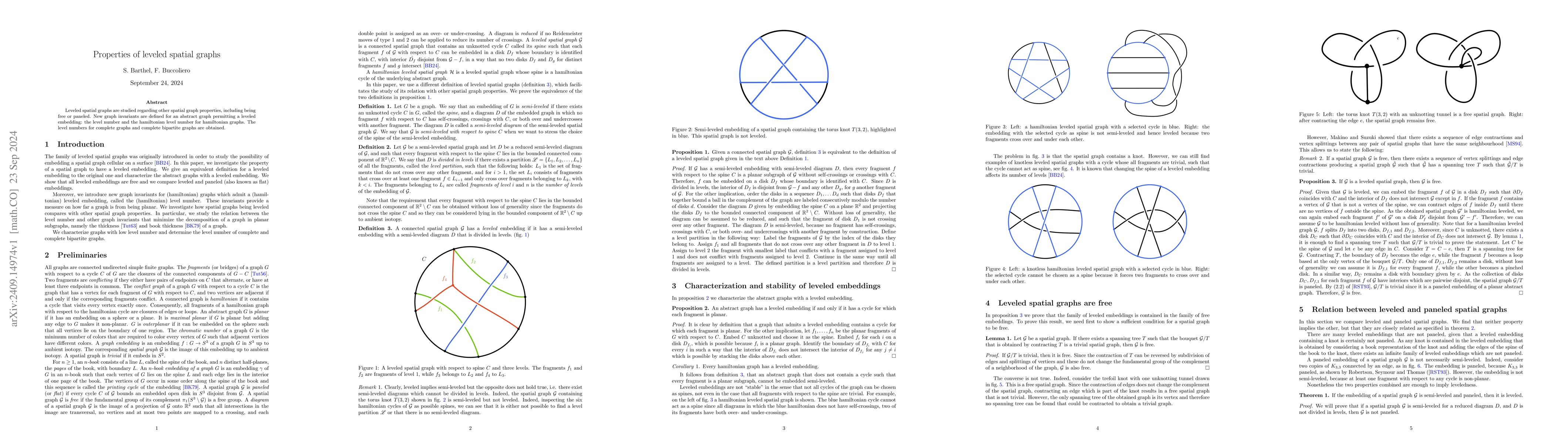 Thumbnail for Properties of leveled spatial graphs