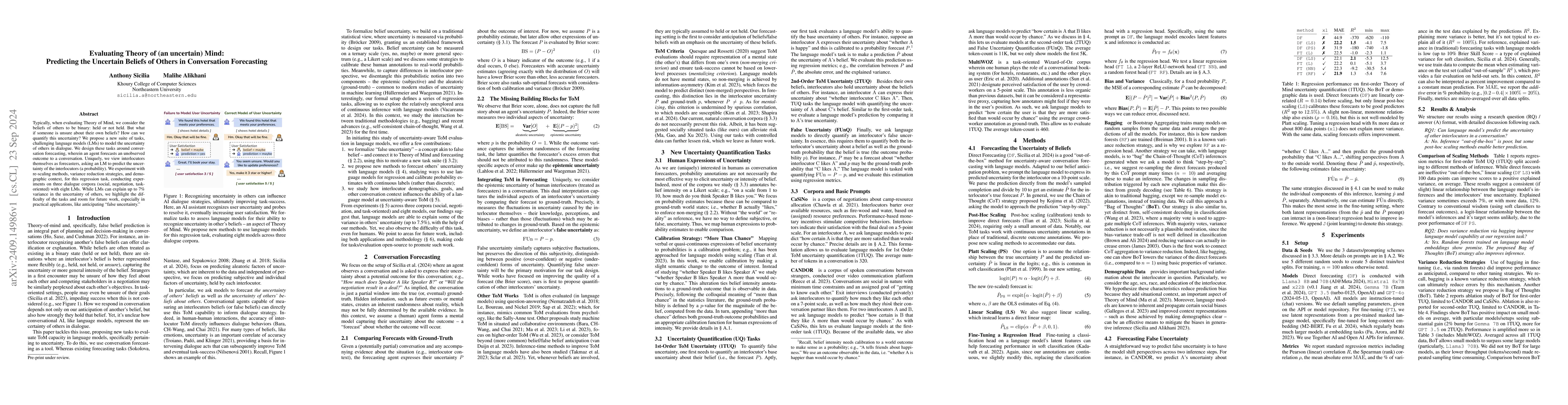 Thumbnail for Evaluating Theory of (an uncertain) Mind: Predicting the Uncertain
  Beliefs of Others in Conversation Forecasting