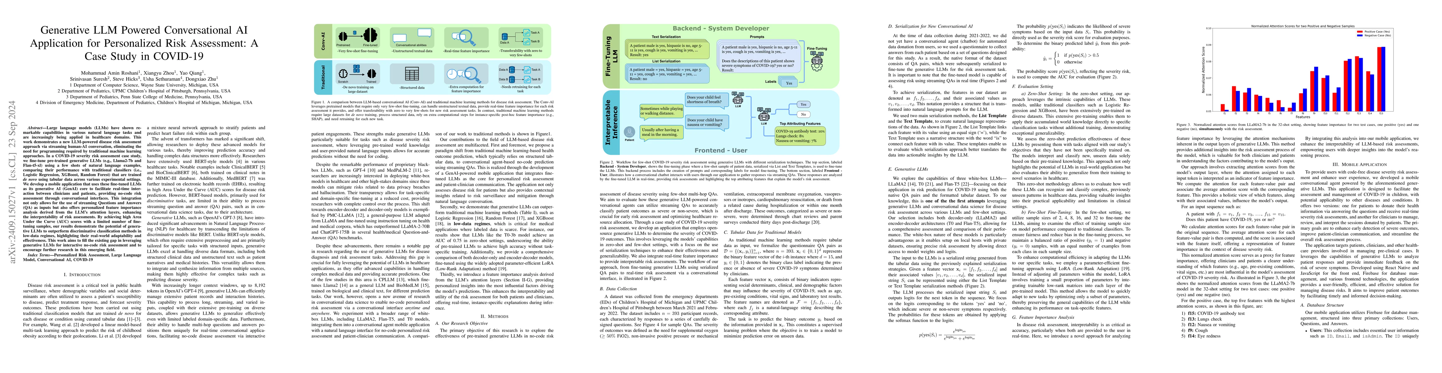 Thumbnail for Generative LLM Powered Conversational AI Application for Personalized
  Risk Assessment: A Case Study in COVID-19
