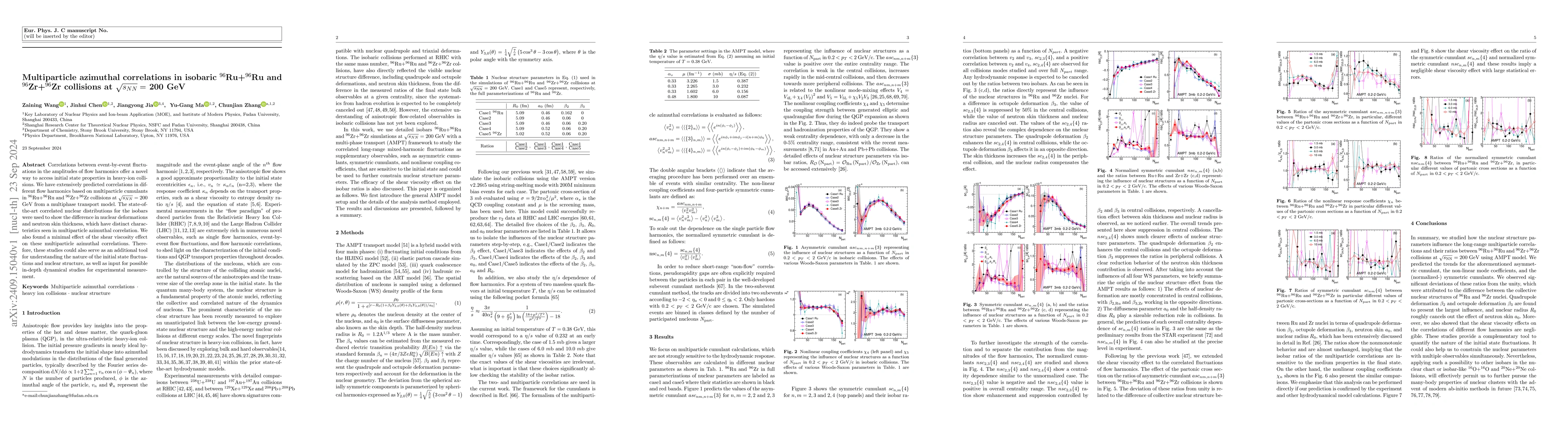 Thumbnail for Multiparticle azimuthal correlations in isobaric $^{96}$Ru+$^{96}$Ru and
  $^{96}$Zr+$^{96}$Zr collisions at $\sqrt{s_{NN}} =$ 200 GeV
