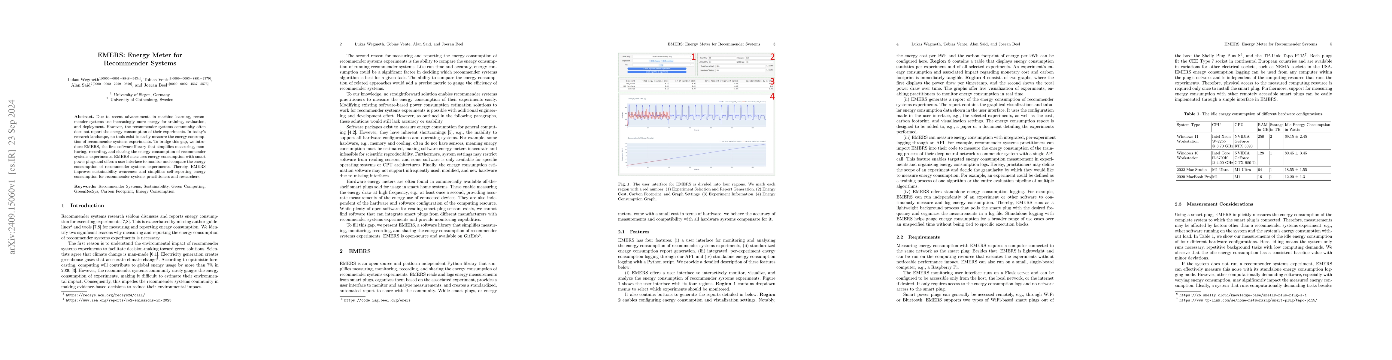 Thumbnail for EMERS: Energy Meter for Recommender Systems