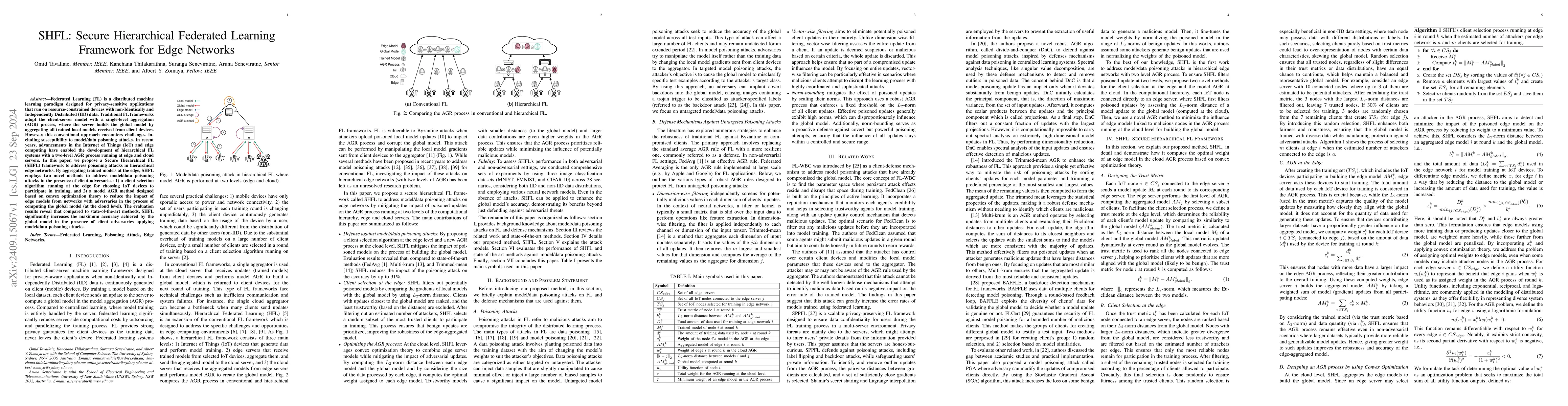 Thumbnail for SHFL: Secure Hierarchical Federated Learning Framework for Edge Networks